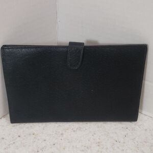 Classic Black Leather Passport Wallet